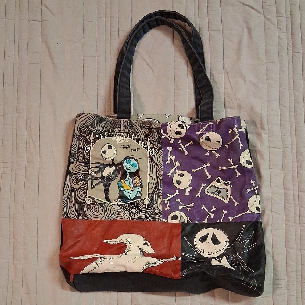 Nightmare Before Christmas Patchwork Tote Bag